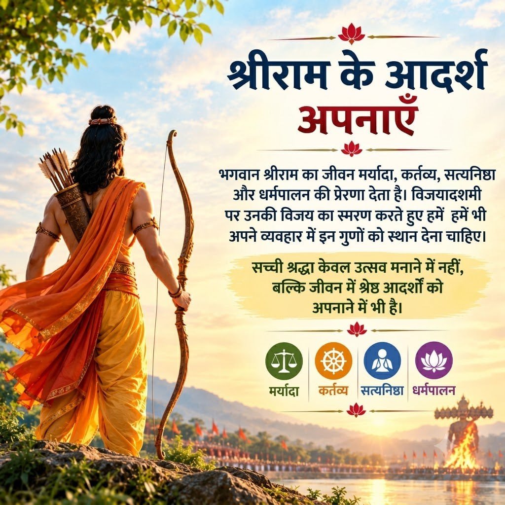 DuttaRam111's tweet photo. 🏹 Vijaya Dashami reminds us that the true victory is not just over evil outside us, but also over ego, anger, and negativity within. Inspired by the spiritual wisdom shared by Sant Shri Asharamji Bapu, let us embrace truth, righteousness, and inner strength. ✨ Happy Dussehra! 🙏 #VijayaDashami