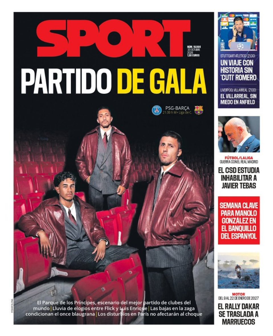 carpetasFCB's tweet photo. 📁 La portada de @sport https://t.co/4TvUReQ0wl