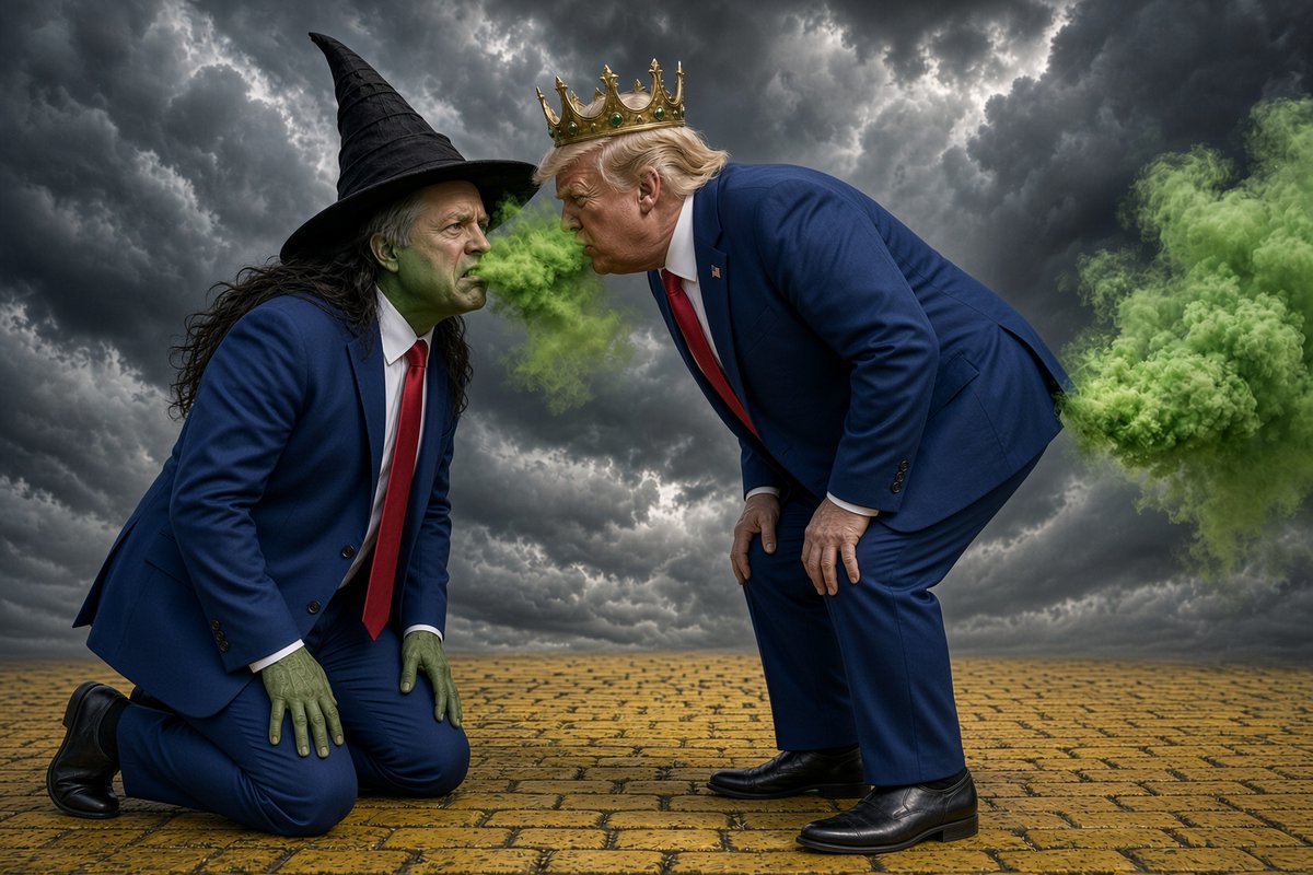 AndreeW54304423's tweet photo. Trump’s fraud puppet.  
Whatever Trump says, Roger Marshall says.  
Matching Suits don’t change the fact that Roger sold out Kansas. 

 #Midterms2026 #Senate2026 #Kansas #KSSen #KansasSenate #Hamilton4Kansas #VoteHamilton #FlipKansas #KansasDeservesBetter #DumpMarshall #MarshallOut #ROGERMARSHALL