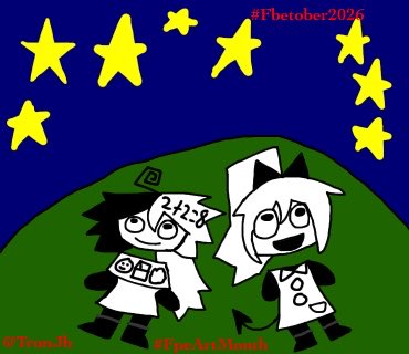 TronJb's tweet photo. Day 19 October 2026 #FpeArtMonth #Fpetober #Fpetober2026 #FpeArt .
Star Gazing - Zip & Riley star Gazing at the Starry Night.
#FpeZip #Zip #ZipFpe #Riley #FpeRiley #RileyFpe . https://t.co/aDKYqmVbop