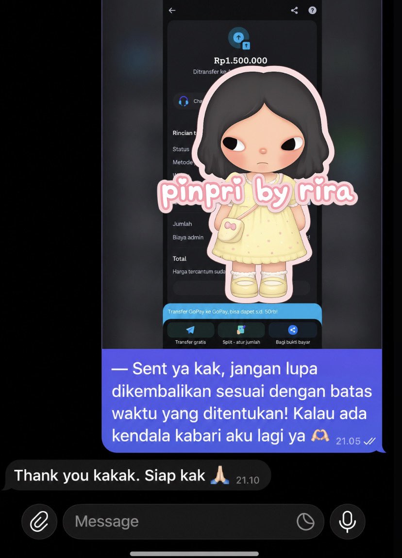 instghj's tweet photo. hello buat yang lagi cari pinpri dengan nominal bisa req untuk new cust, fee rendah. bisa hubungi aku langsung ya 💗

tele: https://t.co/B5KyGy1y3y 

selective ya‼️

t. #zonauang #pinpri #dapin https://t.co/Sn4OV32GQf