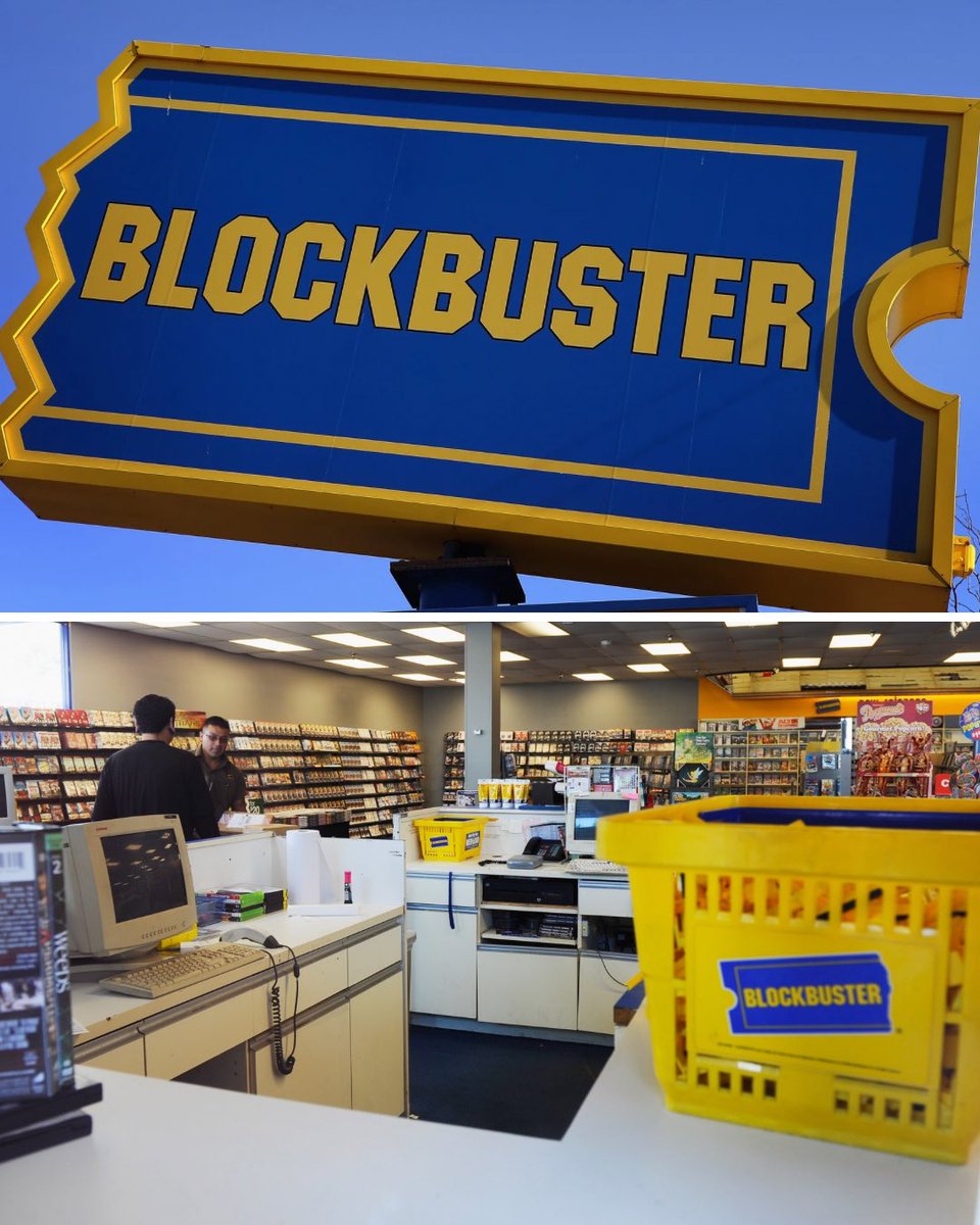 FoxNews's tweet photo. Remember when Friday nights meant walking the aisles of Blockbuster, picking out a movie and hoping your favorite wasn't already rented?

On this day in 1985, the first Blockbuster opened in Dallas, Texas, kicking off a video rental phenomenon that became a staple of American life.

The store launched with roughly 8,000 VHS tapes and eventually grew into a worldwide entertainment giant, before streaming and changing technology helped bring the Blockbuster era to an end.

Today, only one Blockbuster store is still standing.

Swipe through the iconic Blockbuster era.