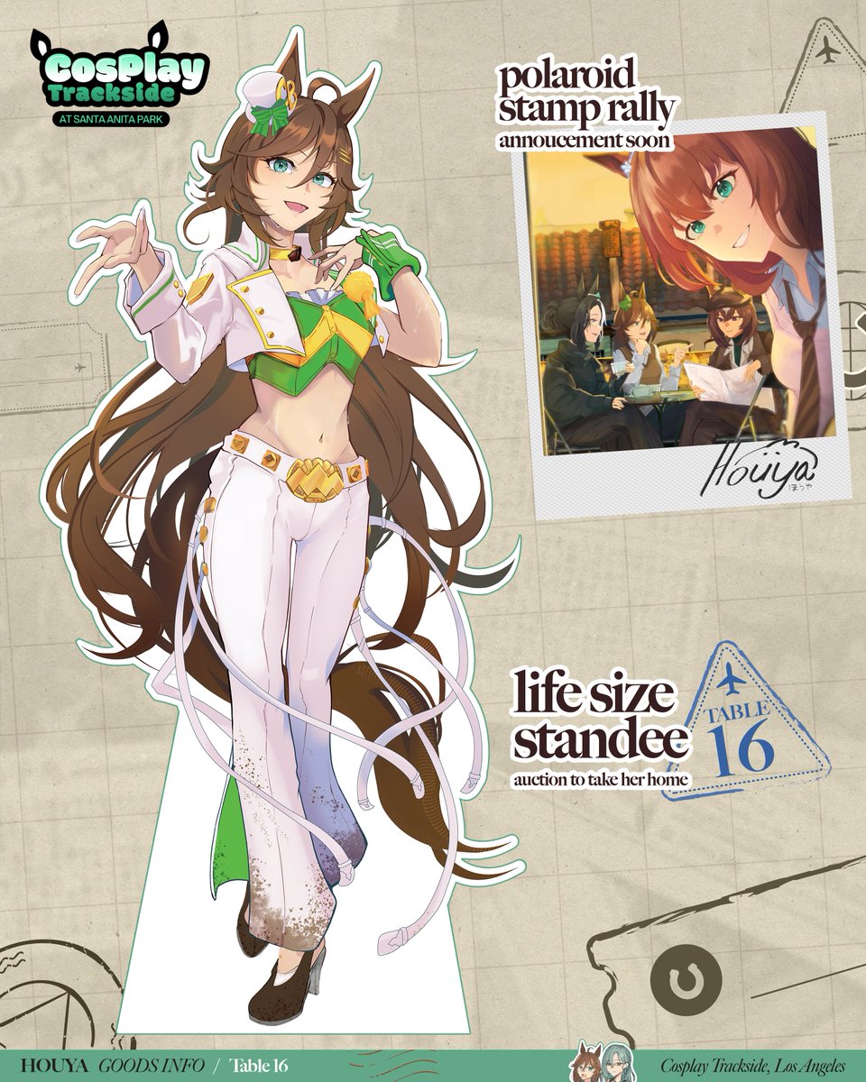 HouyaHafu's tweet photo. there will be a lifesize standee of shibi over at my table🗽 🎩 Also, stamp rally announcements will be shared soon!   #cosplaytrackside 

今回のイベントが、シービーの等身大パネルが登場します! 写真をたくさん撮ってください ✨ https://t.co/BFqv2VTYlG