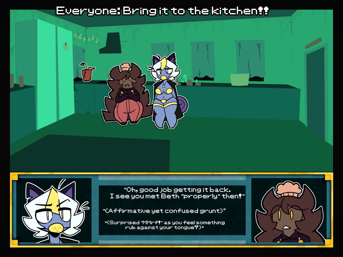CorruptedCrypt's tweet photo. You make your way back to where Beth said the plant was, and yep! So you bring it back downstairs for better lighting... and... https://t.co/O4t8a8Qsup