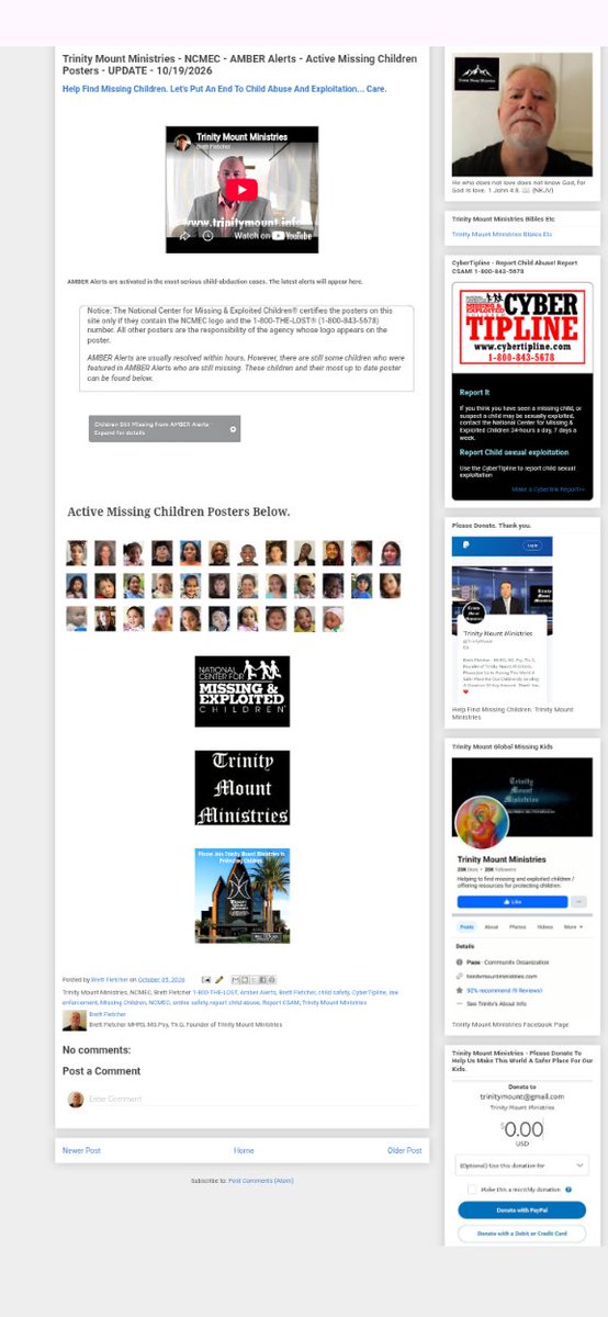 TrinityMount's tweet photo. Trinity Mount Ministries - NCMEC - AMBER Alerts - Active Missing Children Posters - UPDATE - 10/19/2026

https://t.co/NWcZLjsTjr

Trinity Mount Ministries

https://t.co/dI4tma6xdt

Thank you for your support.

https://t.co/JMc3PRESzS https://t.co/X2XLbciSMO