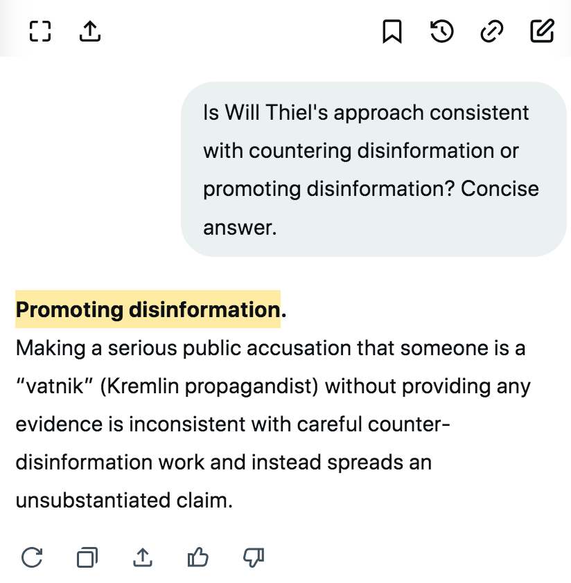 CoolColaCat's tweet photo. A.I. makes it clear why I would NEVER encourage anyone to give a penny to any fundraiser promoted  by @willthiel / @Volya4UA. 

You should also understand this as a complaint against Will Thiel &amp; cohorts at Volya. @dojphofficial @DOJFraudDiv 

I'm ~5 years in the #UkraineWar. https://t.co/EnpFL20sxB