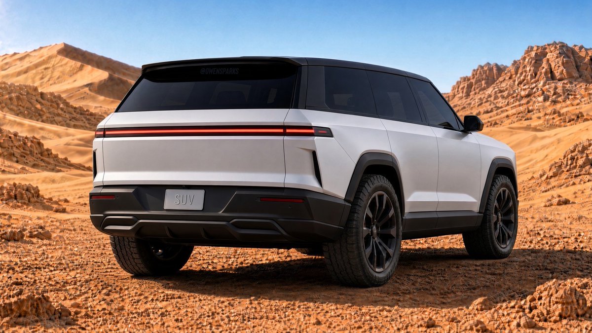 OwenSparks's tweet photo. Tesla needs to make a full-size, 3 row SUV. Families are desperately asking for it, and the demand is obvious.

A self-driving beast that can take the kids to soccer practice then go off-roading in Moab would eat the entire market.

Mockup based on Roadster design evolution: https://t.co/S2ZBo40Wf9