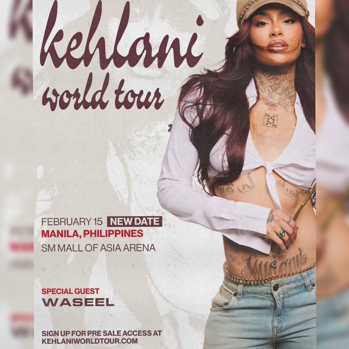 philconcerts's tweet photo. Kehlani is coming back to Manila! ❤️‍🔥

February 15, 2027 • SM Mall of Asia Arena

Special guest: WASEEL

Presale registration is now open at https://t.co/KbdgXk8rzE. https://t.co/juFxsseKfp