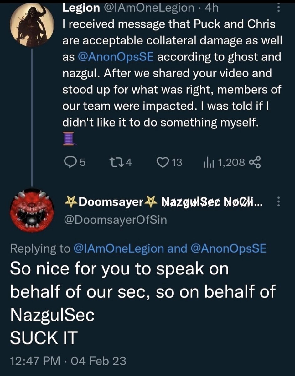 DarkArmadaFBI's tweet photo. @ConHarMcD @DougLooEllen @AdrianTwittman @IAmAnonLegion @phantom_45_x @MAGACult2 @ChrisABennet @KingChucksHands @maura_resister @MidnightD1ssent @TheHappyMask098 @chflutter @SpoogemanGhost Ask Chris/Legion about their good old pal Puck. 🙃 https://t.co/UycQOwqW5b