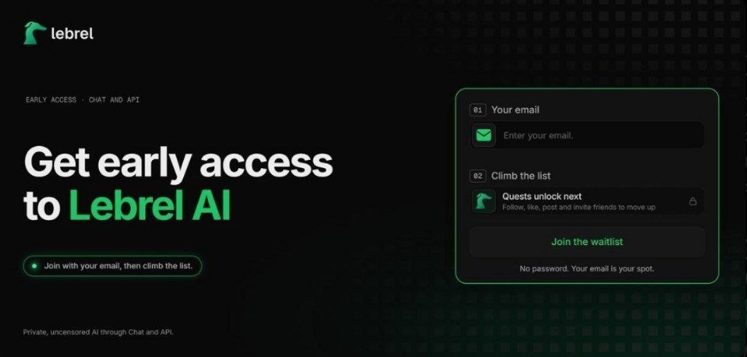 The_Kasli's tweet photo. Getting early access to @LebrelAI: private, uncensored AI through chat and API.

Join with my invite link: https://t.co/Je9sHXvWkJ https://t.co/hEBJtt9FsK https://t.co/yen0y4rXFs