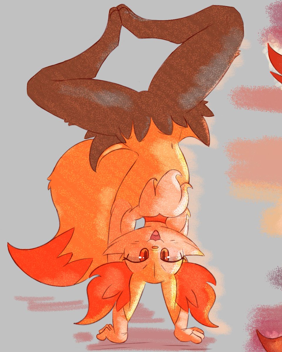 Se1tDraws's tweet photo. An athletic phox! https://t.co/z4UuQEfWsC
