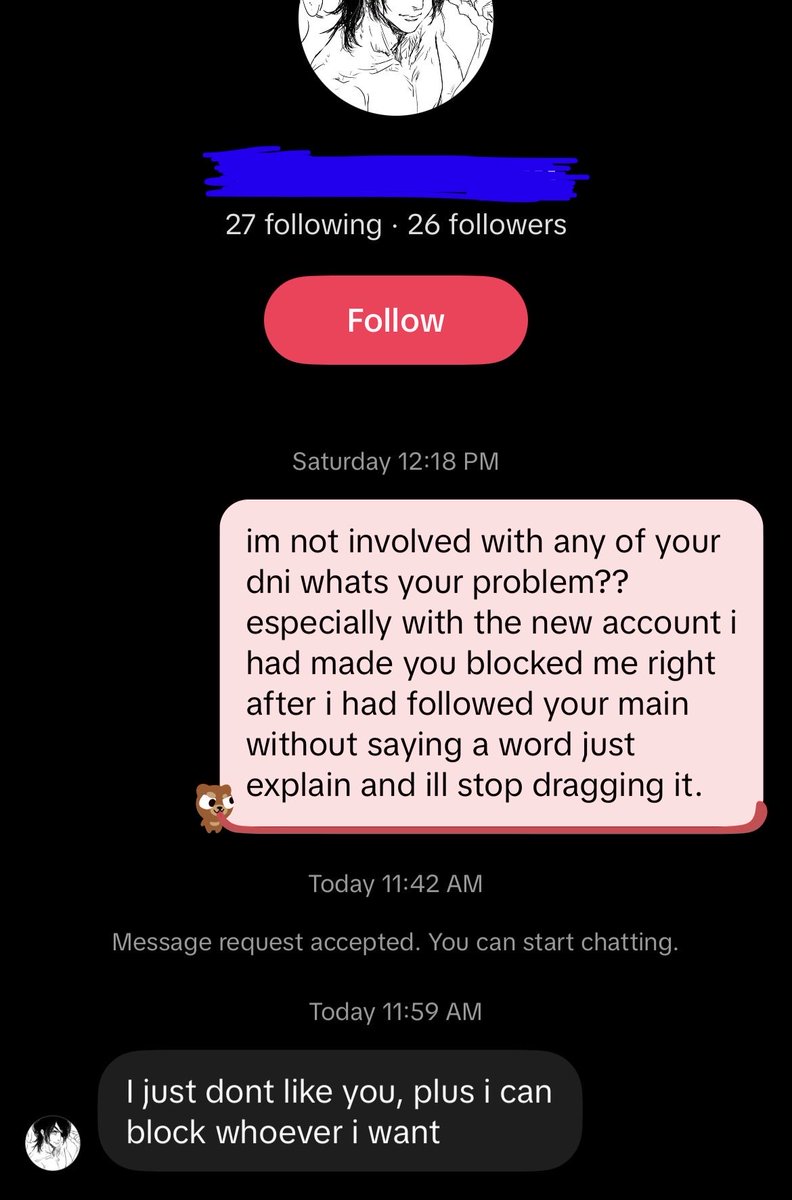 ukedominator's tweet photo. this person has blocked me on multiple occasions so i had finally tried to ask why and get this, i called them a piece of shit for miscommunication towards me and everyone else, i hate these kind of expressions when they don’t even get to know me first, what a dork. https://t.co/p39pePoqNq