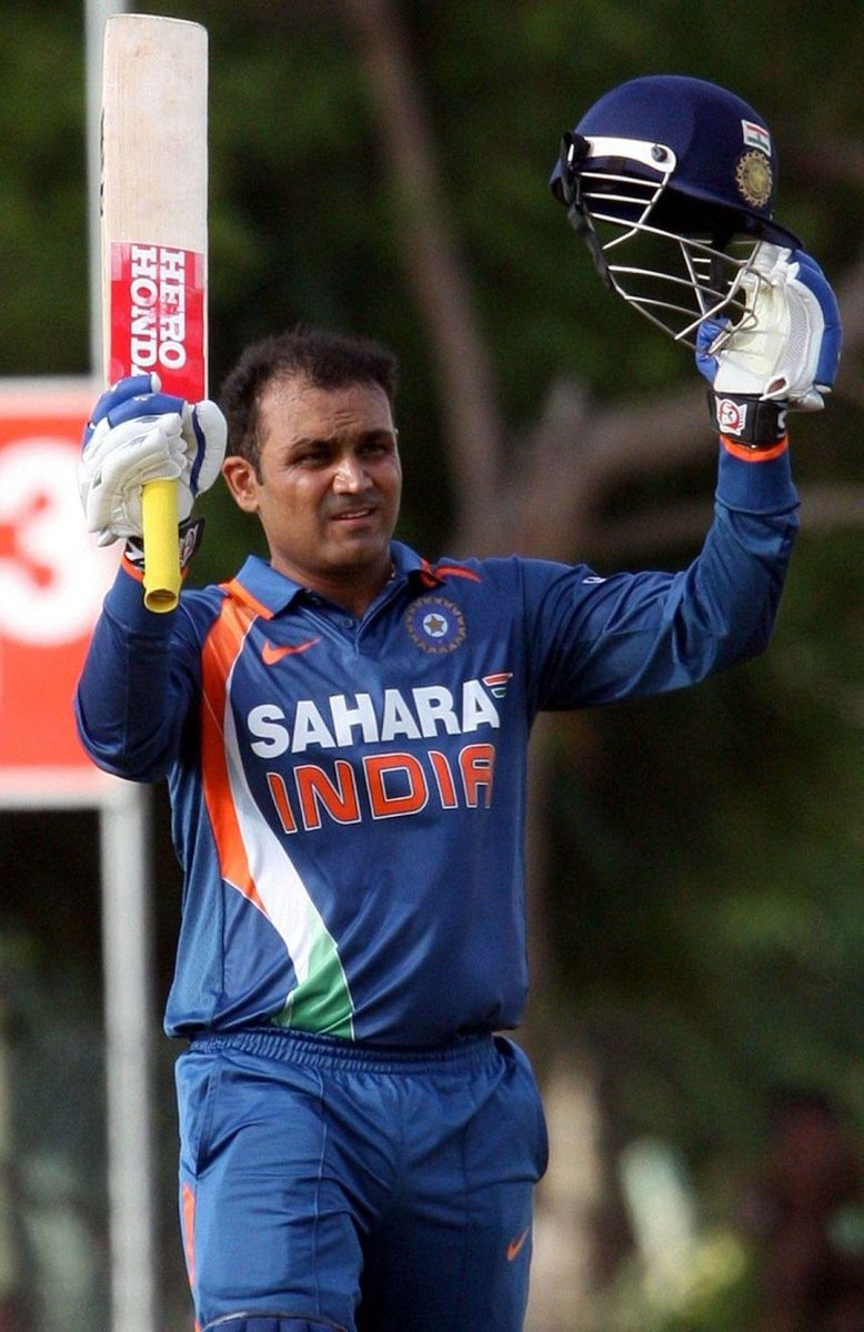 BeyondBeliefHQ's tweet photo. Happy Birthday to the man who made Test cricket look like T20! 🎂🔥

Virender Sehwag — the Nawab of Najafgarh.

A few facts that still sound unreal:

🏏 309 vs Pakistan — India's first-ever Test triple-century.
💥 319 vs South Africa — India's highest individual Test score at the time.
🚀 219 in ODIs — a record-breaking double century against West Indies.
👑 One of only four players to score two Test triple-centuries.
🏆 175 in the opening match of India's 2011 World Cup-winning campaign.
🏅 Inducted into the ICC Hall of Fame in 2023.

No complicated footwork. No fear. Just watch the ball and hit it!

Happy Birthday, Viru! 🇮🇳

Which Sehwag innings do you remember the most?

#VirenderSehwag #HappyBirthdaySehwag #IndianCricket #CricketLegends