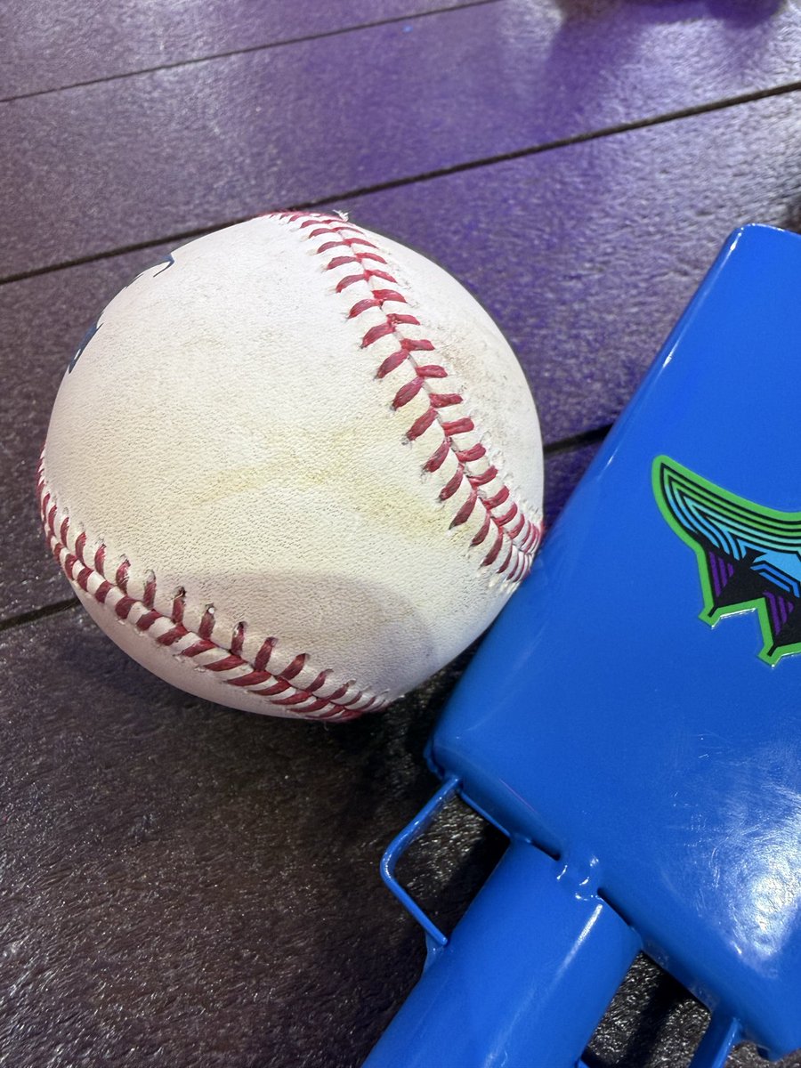 TheRealOmegaDad's tweet photo. Hey @RaysBaseball can I get this ball authenticated or give it to junior for a handshake 🤝 out here on 162 landing?

It has the foul pole paint in it for photo match 😂. https://t.co/VFdY4hpatJ
