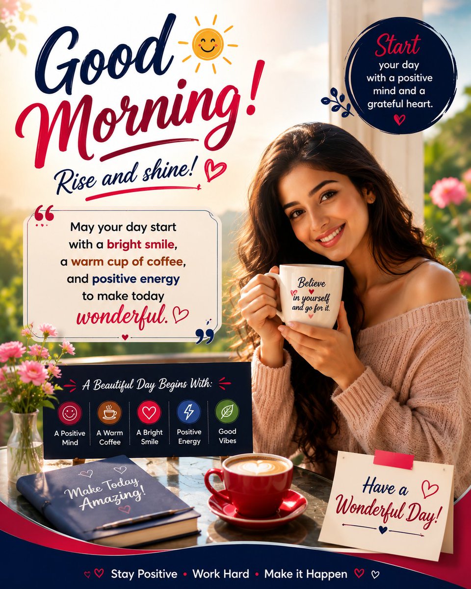 SomvirSingh_'s tweet photo. "A new day, a fresh start. May today bring you peace, joy, and plenty of reasons to smile." #GoodMorning ☕ https://t.co/Q7I5uplDeg