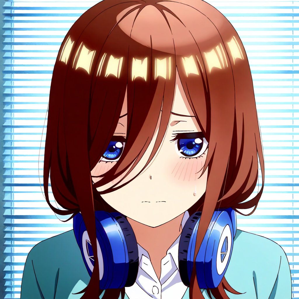 Aoi_CreatorLab's tweet photo. #中野三玖 
SFW

🎀 三玖ちゃん制作・途中経過っ！💙✨

今回は思い切って「noob_v_pencil」を外して、
Seedも変更してみましたっ！🎨

どうやらネガティブプロンプトにも原因が
ありそうなので、現在見直し＆改善中……🔧💕

いろいろ検証してみた結果、もしかすると
LoRAは入れない方が、いいのかも……？

でも...最終的にはLoRAをいれるかな......