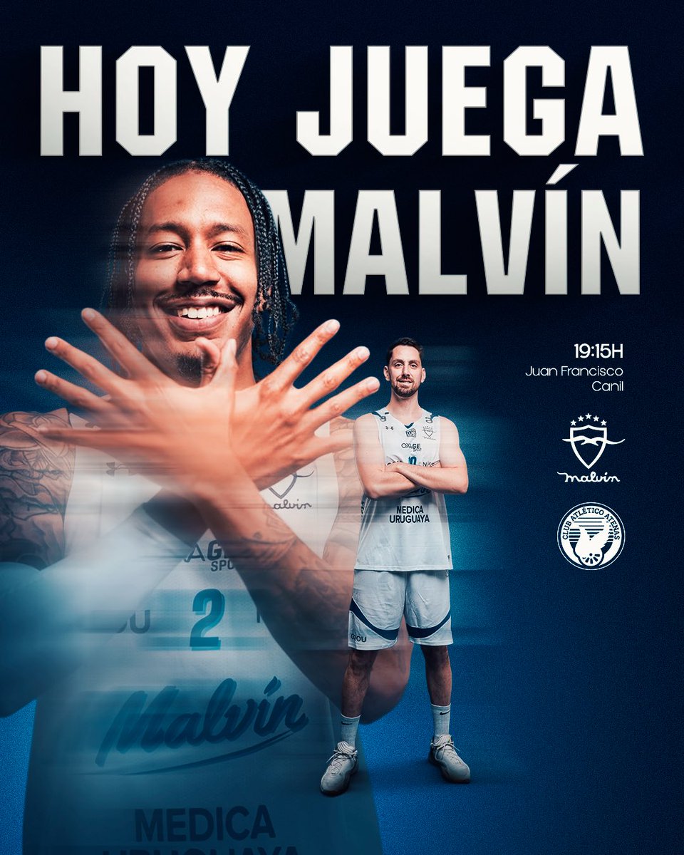 ClubMalvin's tweet photo. 🔵⚪️ ¡HOY JUEGA MALVÍN! 

🏆 @LUB_Uy - Fecha 1
🆚 Atenas
⌚️ 19:15 
📍 Juan Francisco Canil 

#SomosElBarrio https://t.co/kWR8fVGXiu