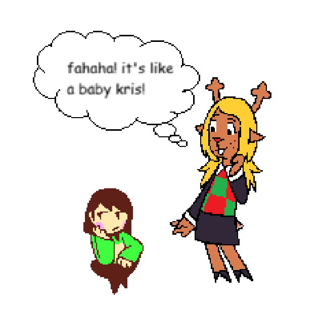 dominyuck's tweet photo. noelle encountering chara https://t.co/776uK31lRL