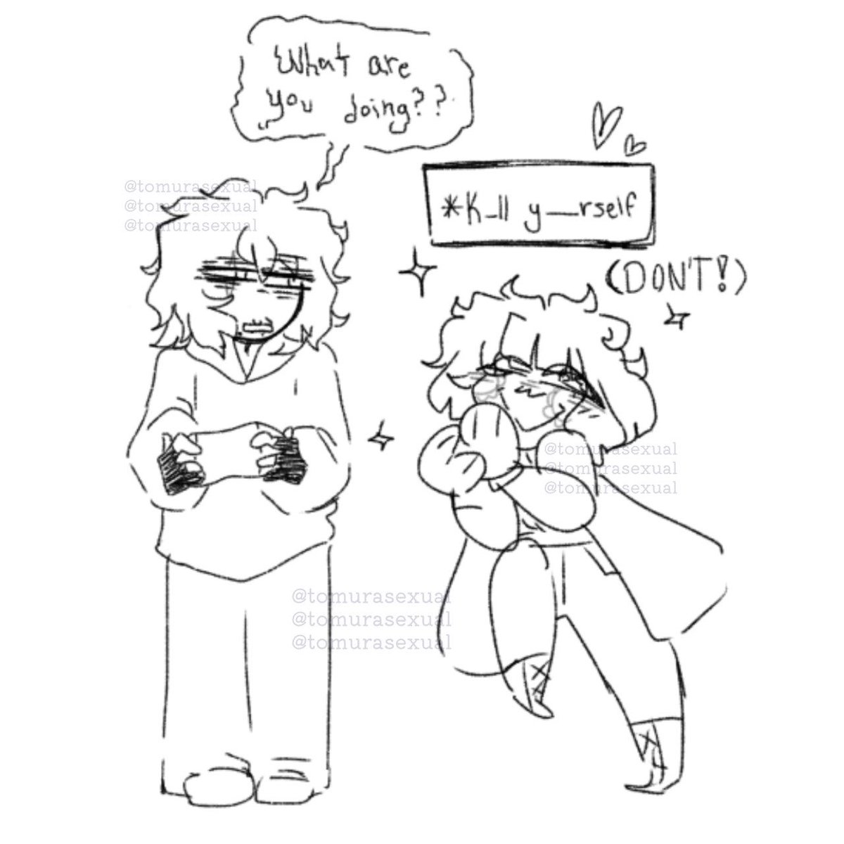charasdogg's tweet photo. * i love how i have an actual sketch that marked one of those transitions. im crying. 

* i was like “what if i drew them next to eachother” and then re-came the chara brain worms. https://t.co/H5usqtoQah