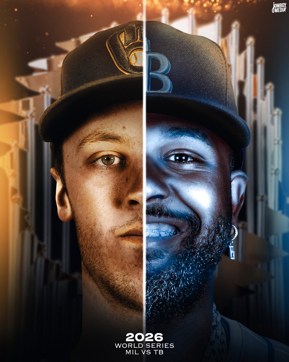TalkinBaseball_'s tweet photo. Either the Milwaukee Brewers or Tampa Bay Rays will win their first ever World Series title https://t.co/RxiJTG3Eid
