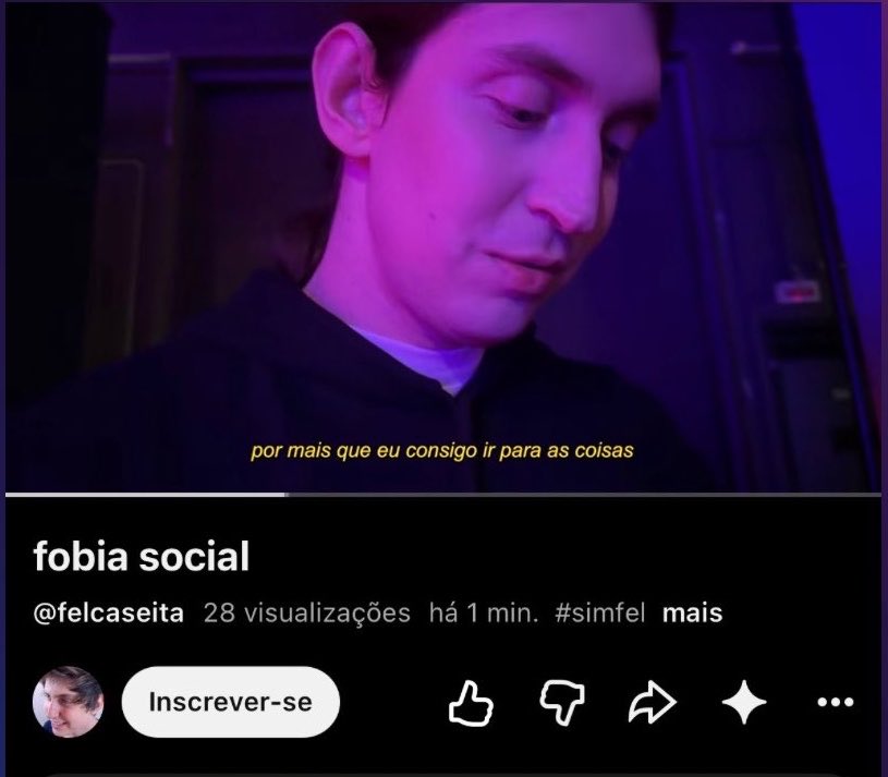 jai_nel's tweet photo. RT @poptime: 🚨 MICO: O vídeo tão aguardado que Felca anunciou era sobre: “fobia social”. https://t.co/wor9FCuDOL