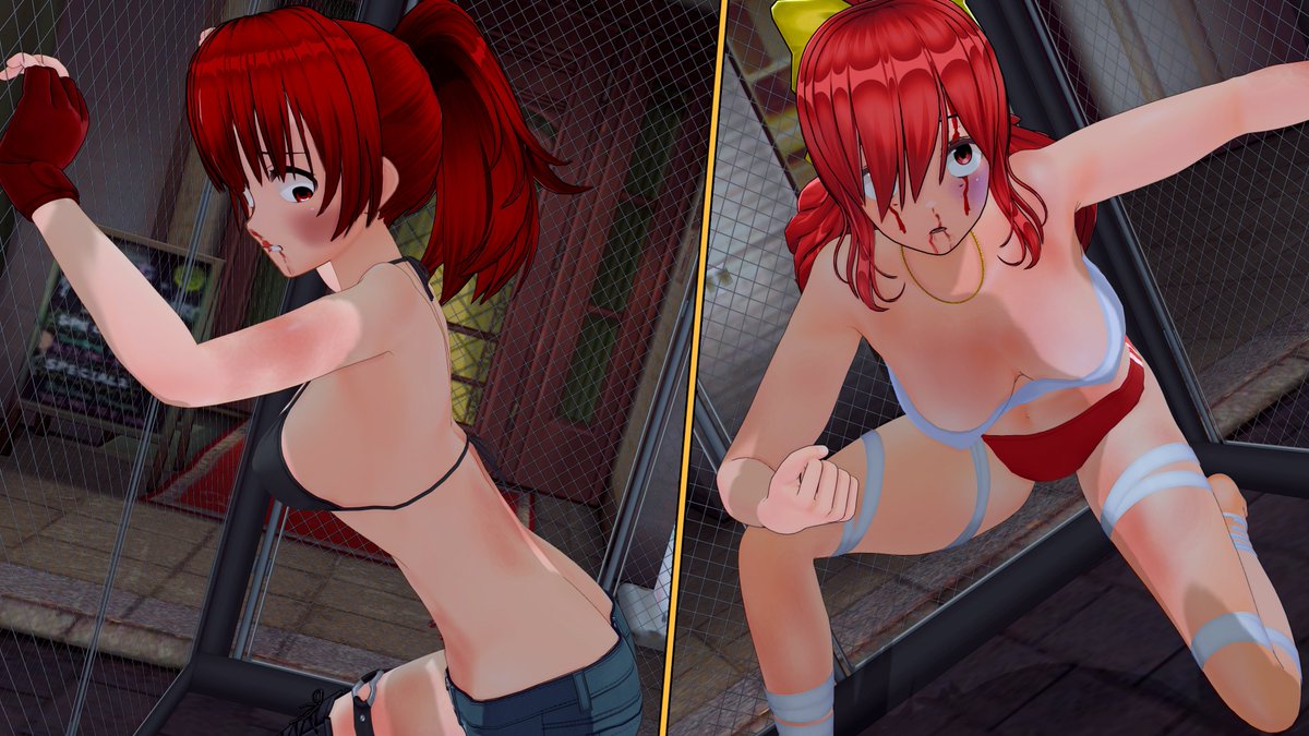 _dot02's tweet photo. #COM3D2
#カスタムオーダーメイド3D2
#Fightober
#FIGHTOBER2026    

Day 20 - Fighting Spirit  
Mitsuki and Lulu are exchanging blows one after another for some time already, but none looks like stepping down!
Lulu from @Rodinanuzhnav https://t.co/7gTrAEOYKn