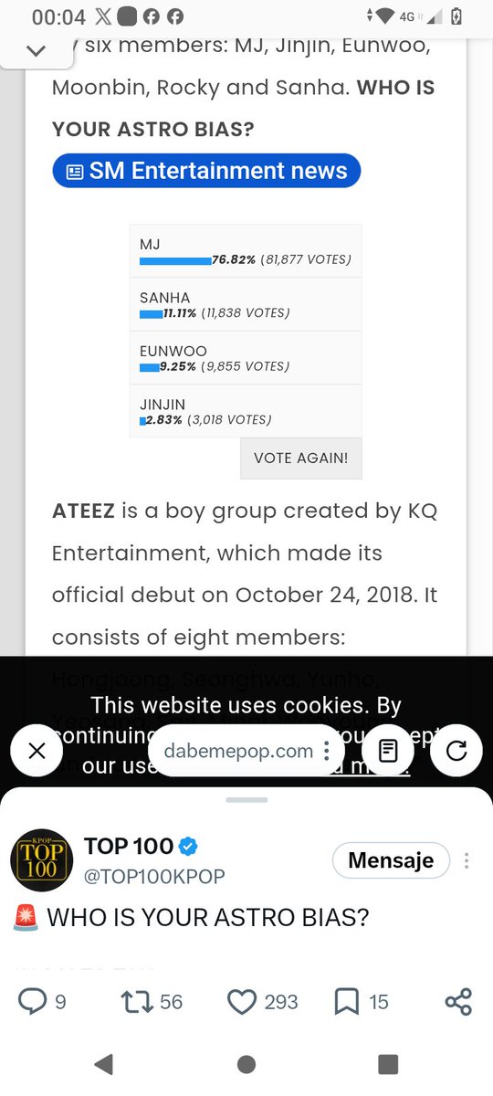 CarinaC22155's tweet photo. @TOP100KPOP 1 vote MJ https://t.co/NbiRVBQyF9
