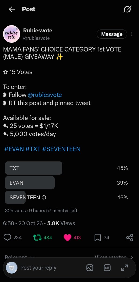 Ivy31q's tweet photo. @rubiesvote For #SEVENTEEN https://t.co/fZlTfBM7eu
