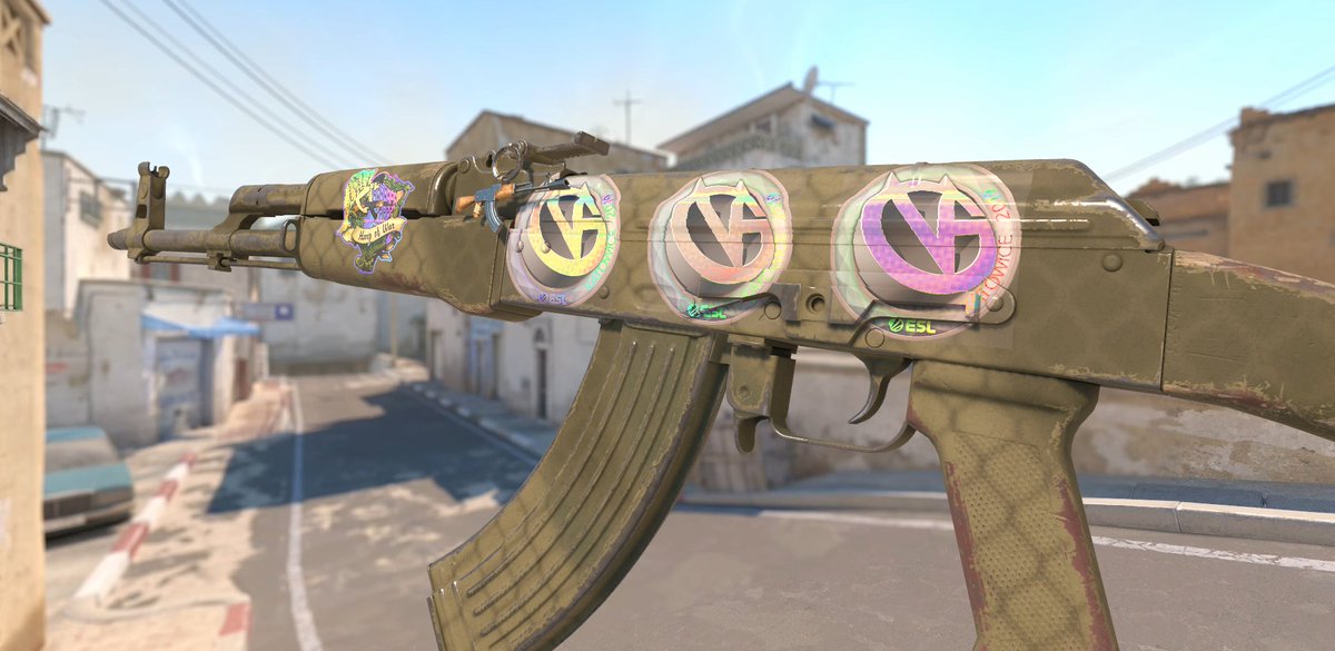 JabGG_'s tweet photo. My thoughts on the CS market.....👇🧵

I don't care so here are cool AK Safari Meshes I have 🫡
• Souv MLG 2016 Gold/Foil/Holo/Paper (MW)
• Souv DH 2013 Shooter (Foil) on wood (WW)
• Souv DH 2013 *Exhibition Match* Shooter Close on wood (FT)
• Harp of War (Holo) on wood (FT)