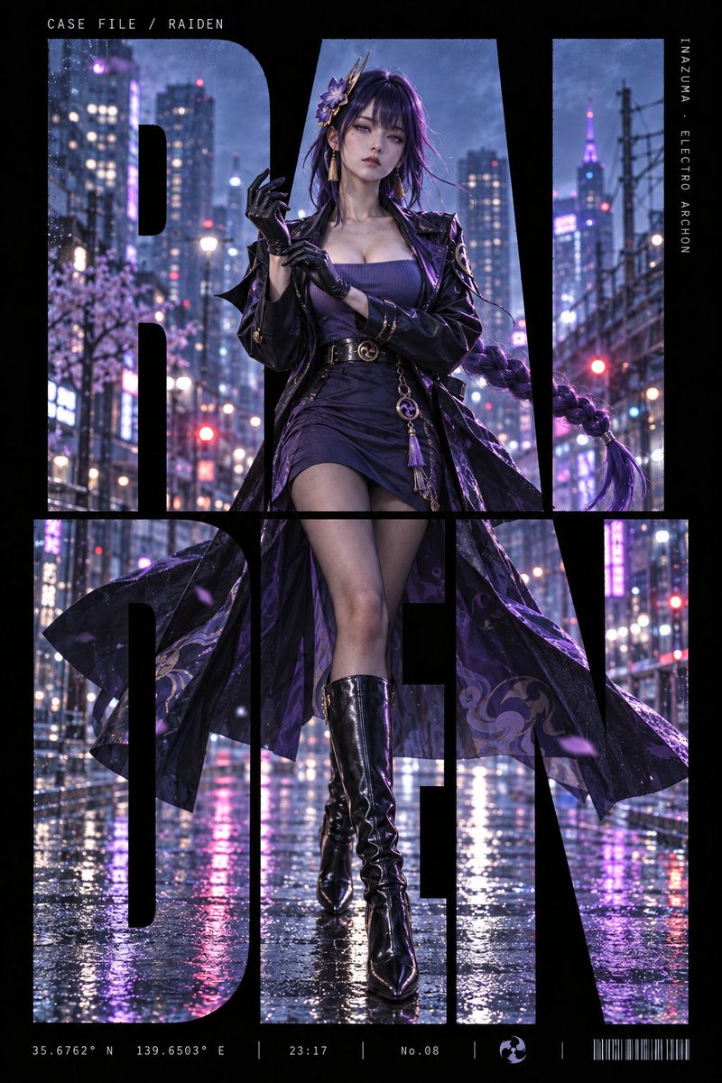 0xkyne's tweet photo. 以名为窗，以身为景。
字有缝隙，她没有。

这次尝试用巨大名字作为画框，把《原神》角色重构为时尚大片。

人物在笔画的交错中自由穿梭，是极其考验模型空间穿插能力的一组尝试😆

提示词在评论区👇，看看你的GPT能驾驭么

#AIart #genshin https://t.co/O9Mjk04mKr