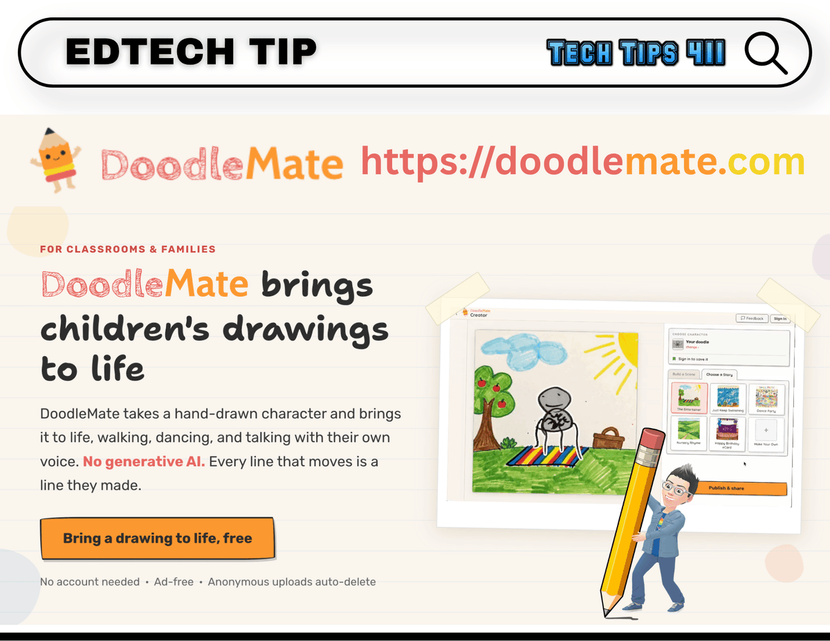 apsitjen's tweet photo. Check out this week's #TechTips411 with #edtech tips, tools, and resources:
https://t.co/qTQQyQghzG
✏️ DoodleMate 
🟣 Google Vids @googlechrome extension
🎨 @grabientdotcom 
✅ @CommonSenseEd #DigCit Week https://t.co/OYR9KSF01E
