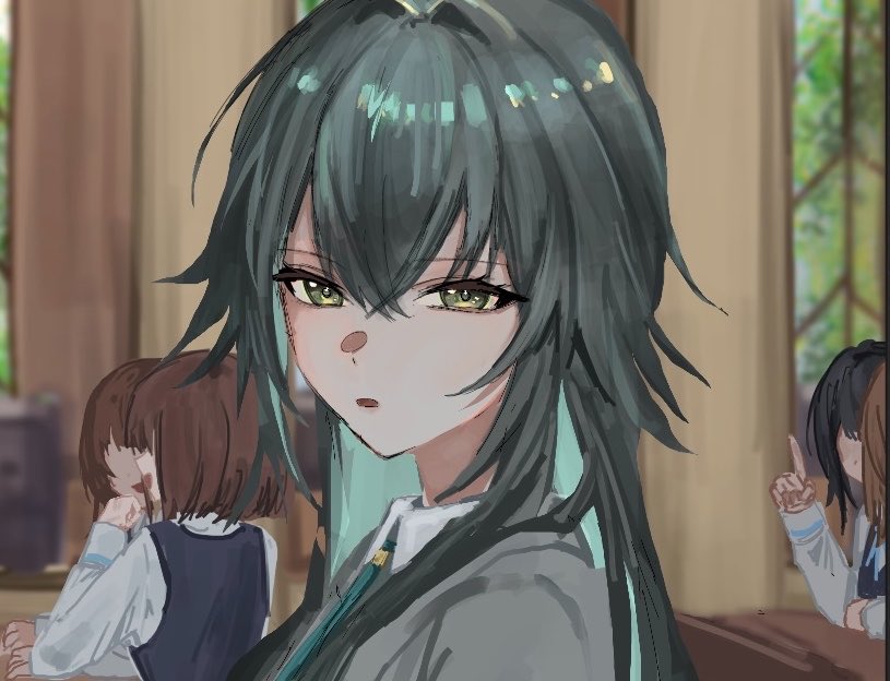 seraserase2's tweet photo. これは個人的になんですが途中の方が顔が好きで、、
絵ってこれの繰り返しで楽しいよなあ
自分で描いてるのにどうなるか分からん https://t.co/gUhuYDyL1g