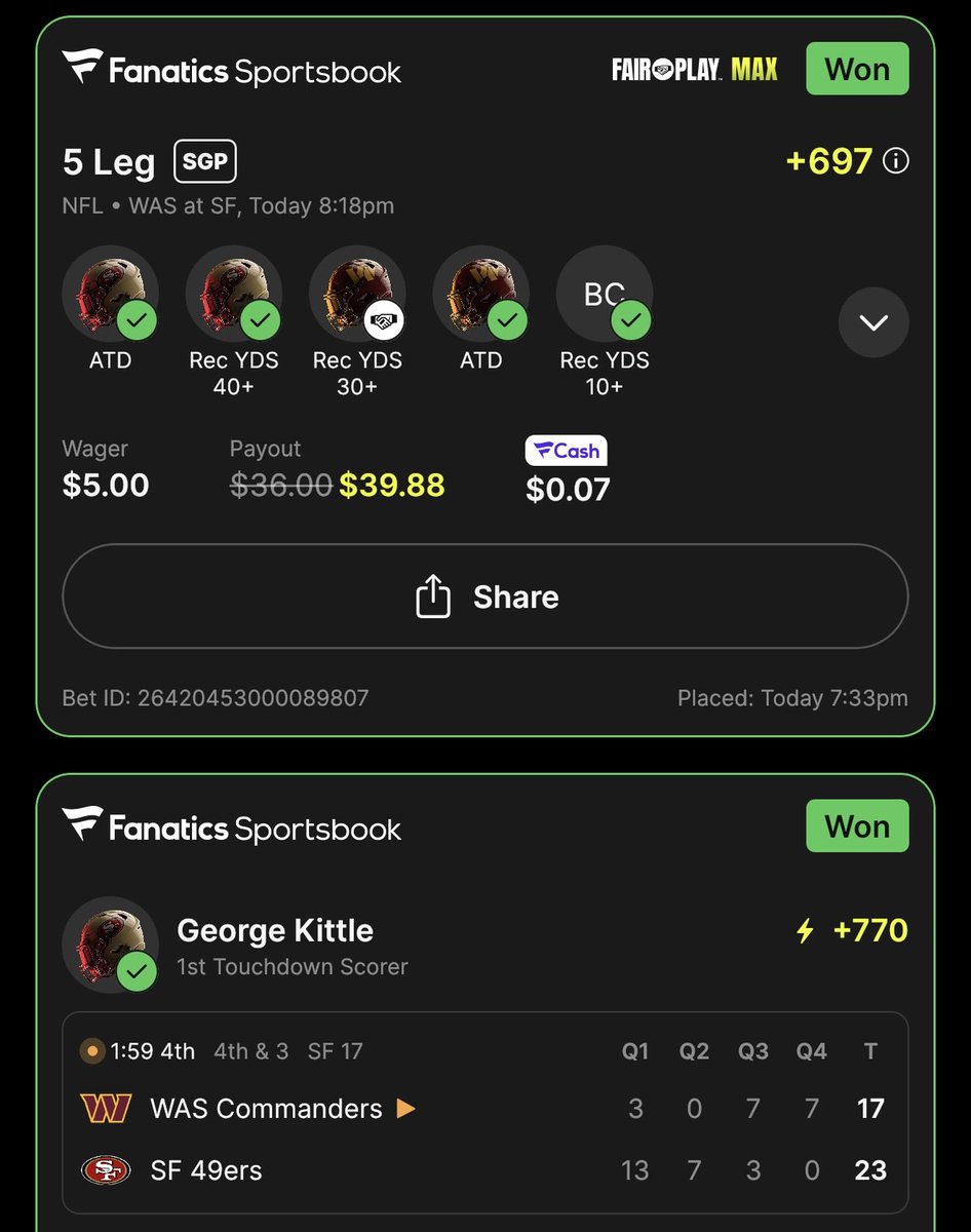 CookingTheBookz's tweet photo. Felt great to cash tonight! Hopefully some of you tailed! https://t.co/HKwpopdp1Q