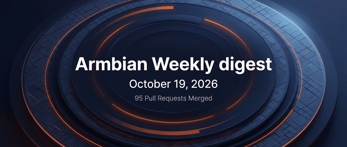armbian's tweet photo. This week's work centers on expanded board support, Rockchip and Realtek platform maturation, and continued refinement of installation and BSP tooling.
https://t.co/kkRfhfVJ5f
#Armbian #EmbeddedLinux #Rockchip #Realtek #UBoot https://t.co/9v9n28D7D5