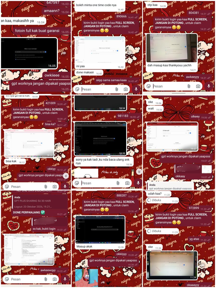 ayczoh's tweet photo. @pjongrockstar CHAT GPT PLUS (FULL GAR DURASI END)

EMAIL SELLER

*Sharing 5u*
1 hari - 13k
3 hari - 18k
7 hari - 25k
1 bulan - 50k

*Sharing 3u*
1 hari - 18k
3 hari - 26k
7 hari - 37k
1 bulan - 75k

*Private*
7 hari - 110k
1 bulan - 200k

https://t.co/SuHBFvlyuv https://t.co/VxoZhPh6ql