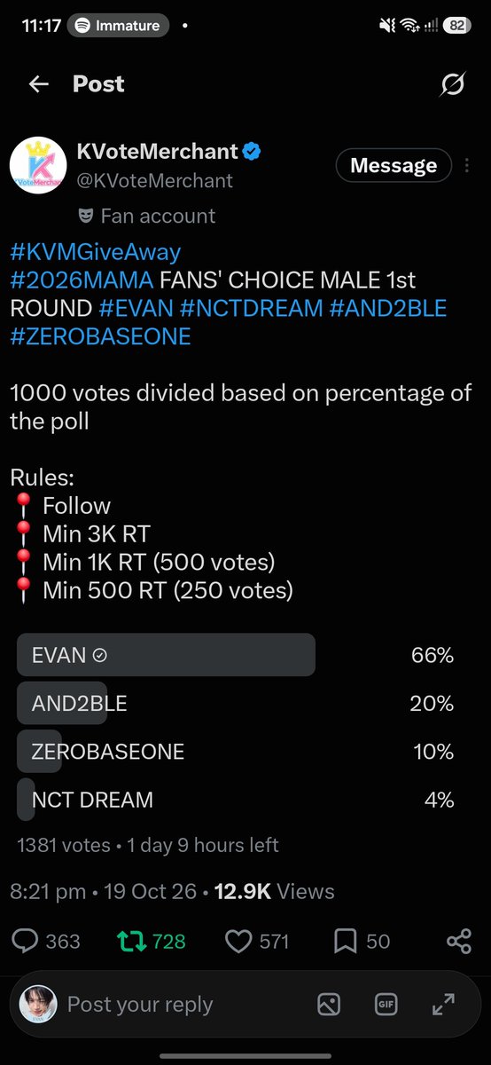 strawberrhees's tweet photo. @KVoteMerchant #EVAN https://t.co/tOIjyttwXa