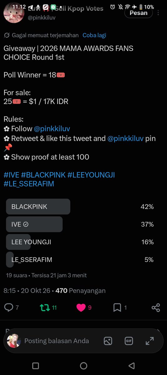 DFarisabro91575's tweet photo. @pinkkiluv For #IVE #MAMAVOTE2026 
#LCK_IS_OUT
#LooksCanKill #룩스캔킬 https://t.co/6T7XyqGgbu