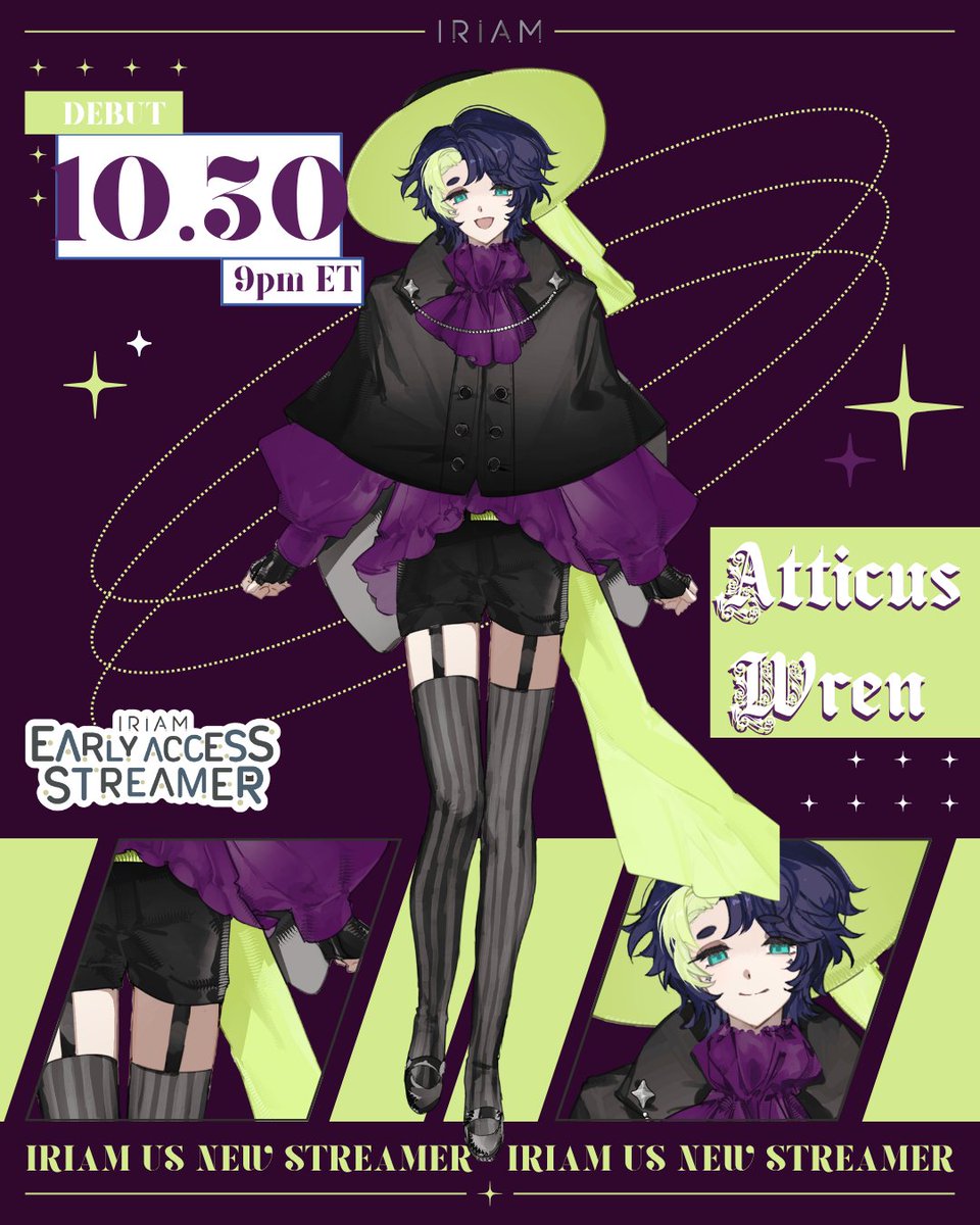 AtticusWrenVT's tweet photo. It's time to #jumponIRIAM ✨

I'm Atticus Wren 🐦‍⬛🍸

I hope to bring a calming presence to your evenings as we dabble in
👻Reading Supernatural Encounters
✨Media Discussion
👻Co-working

As your Haunted Bartender, I hope to let you unwind each week
See you Soon~✨
#IriamUS https://t.co/HTT7aocp51