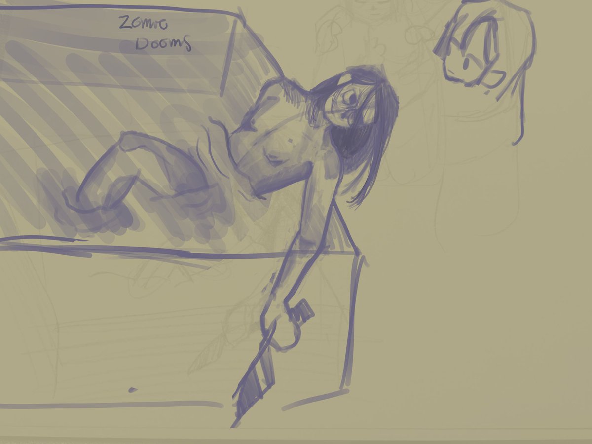 ZoomieDooms's tweet photo. Bathtub wip :) #clinicaltrialfanart #clinicaltrialgame #CTober https://t.co/sYSkioAAhW