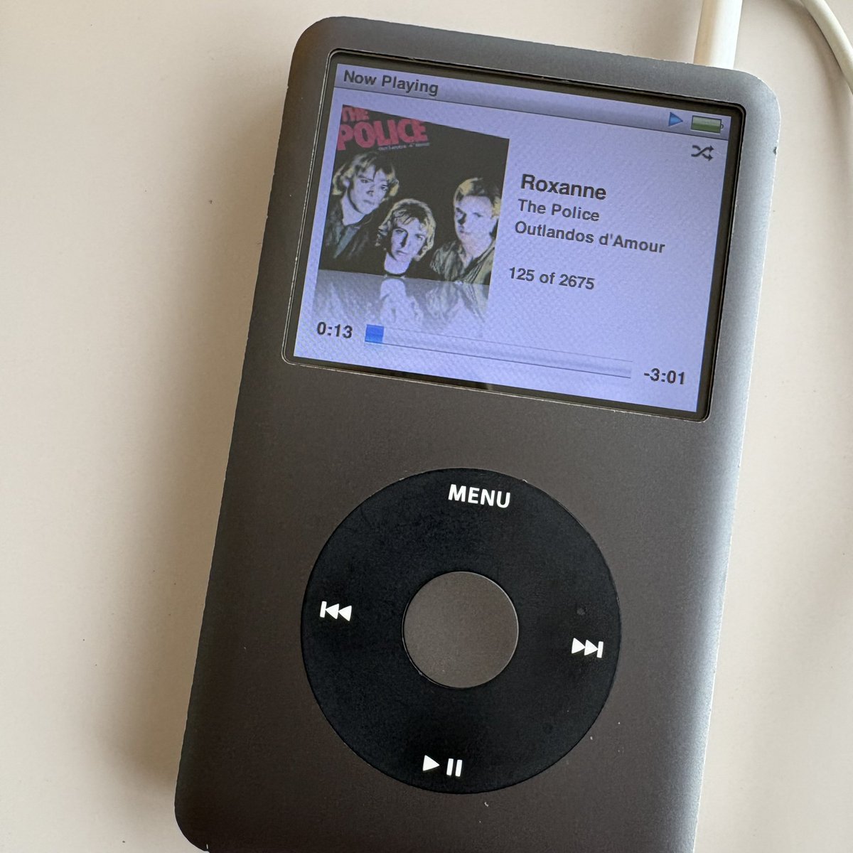 Sally_812's tweet photo. 🎵 Roxanne _ @ThePoliceBand 

#ipodclassic  
#lunchtime 🍴
#thepolice https://t.co/mWe74twBMZ