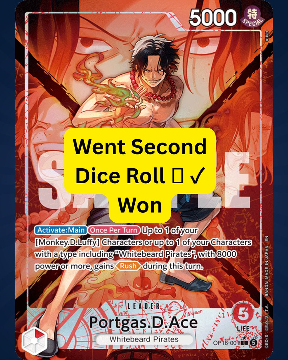 fudzchroni3050's tweet photo. Played B/Y Gecko Moria at locals last night! 3-1 not too bad I think I did well :)

🎲❎ 1⃣- Won        Boa
🎲✅ 1⃣- Won        Sanji &amp; Zoro
🎲✅ 2⃣- Won        Ace
🎲❎ 1⃣- Lost by 1k counter!    Ace &amp; Luffy https://t.co/s2yU2DIyWe