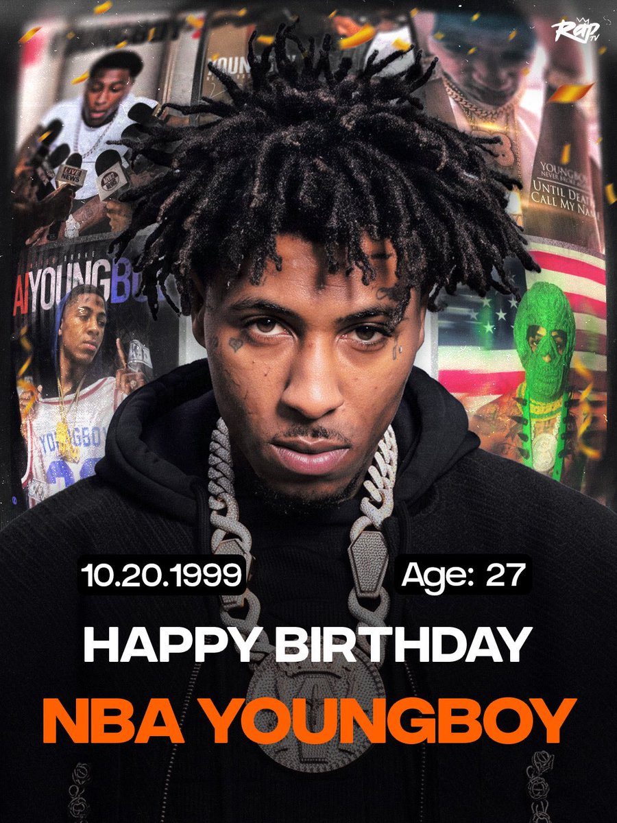 Rap's tweet photo. Happy 27th Birthday to NBA YoungBoy‼️🎈 https://t.co/jL06bbARx4