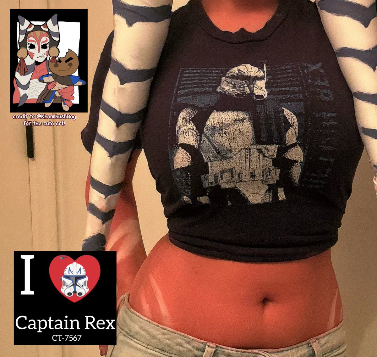 togrutascum's tweet photo. Togruta girls are real and one of them is really happy because her new rex shirt arrived https://t.co/Vv8fw22NDc