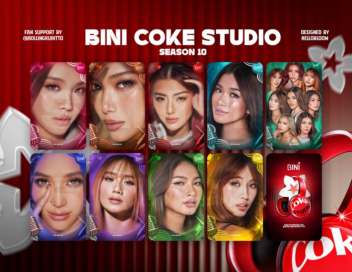rollingruritto's tweet photo. COKE STUDIO SEASON 10 FAN SUPPORT  
Fan Support by @rollingruritto 
Designed by @hellobloom8 

🌸Like &amp; rt (must show proof)  
🌸Stricly 1:1. Random pick only, limited qty. 
🌸Open for donations and trade
🌸Time &amp; loc: TBA

#BINI https://t.co/tv2NuqGxzl