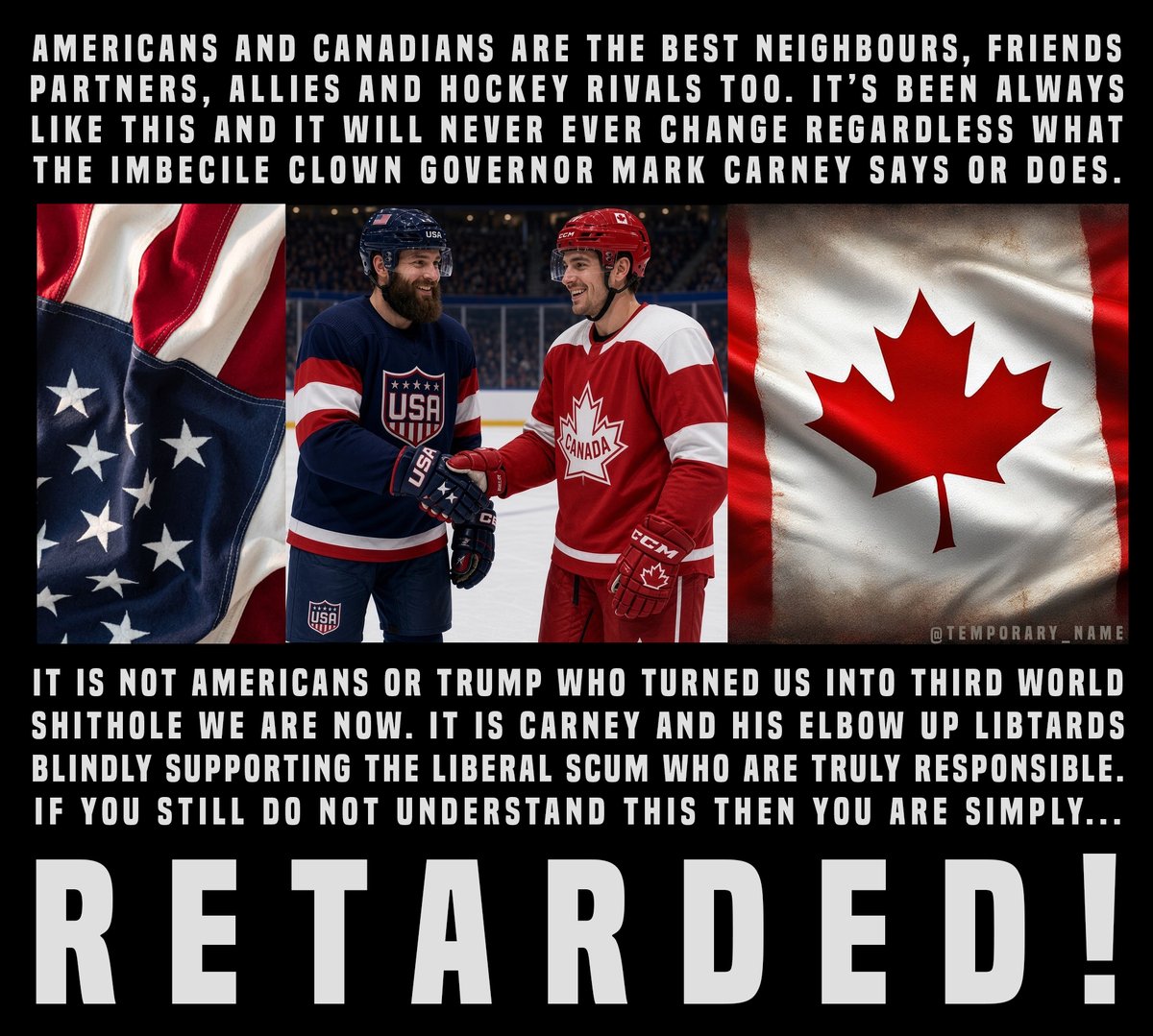 TEMP0RARY_NAME's tweet photo. It is Carney who is dividing 🇨🇦!

He is the CANCER destroying our country, our people, our children's future!

He is the PARASITE of humanity!

Never in our 🇨🇦 history we had such a weak cowardly cunning scum causing so much destruction!

Open your eyes, and see who he really is! https://t.co/NjJwAVouo8