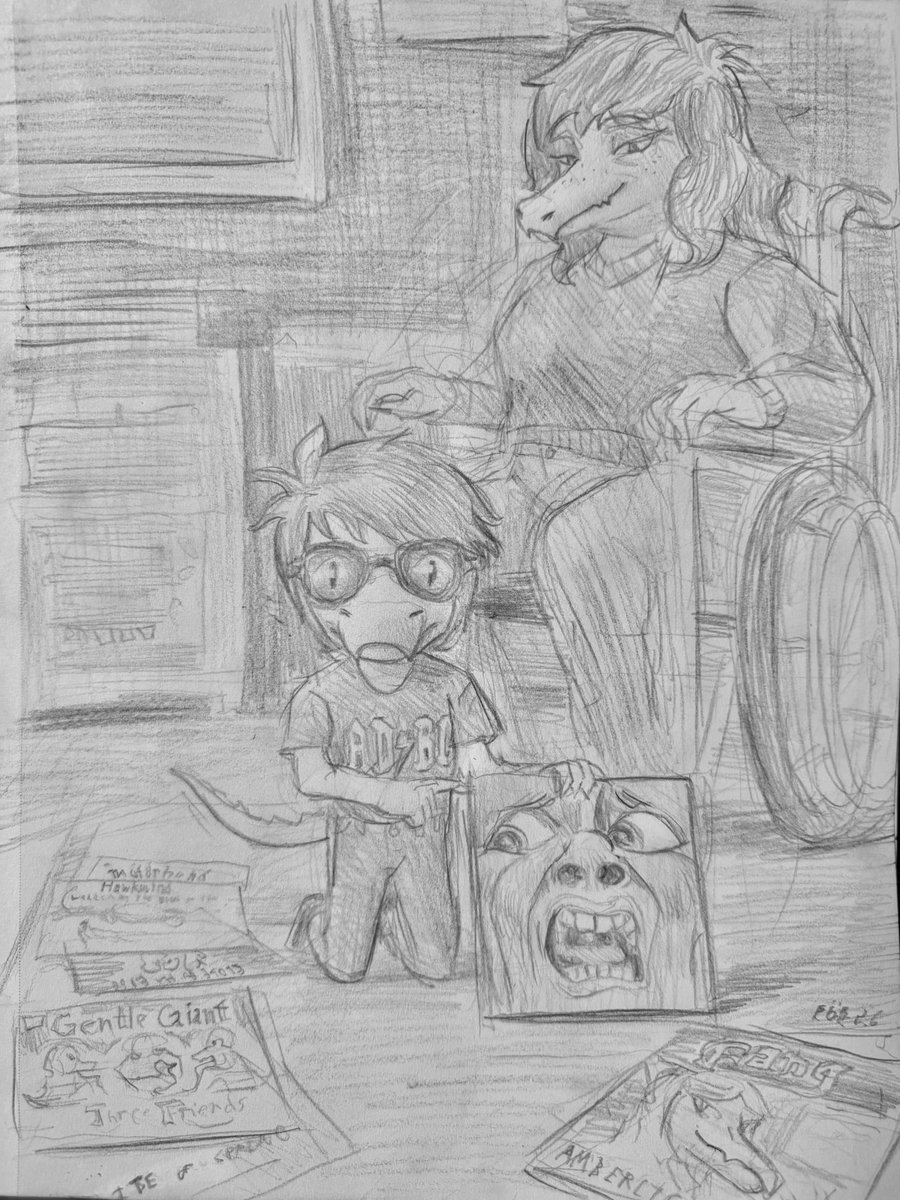 popyizer's tweet photo. 19 - Fankid
I drew Olivia’s chud son Trent. He’s showing his (family’s) record collection.
Also drew a Fang album.
#snoottober #iwanihugthatgator https://t.co/8XGSQpbH4d