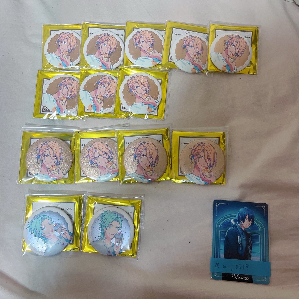 m__j0518's tweet photo. うたプリ BGS BMC BE MY CUPCAKE 缶バッジ SP レア　　交換

【譲】
トキヤ　レン  セシル　藍

【求】
真斗

郵送or大阪手渡し
検索からでもお声掛けください。 https://t.co/acsrjWcbIz