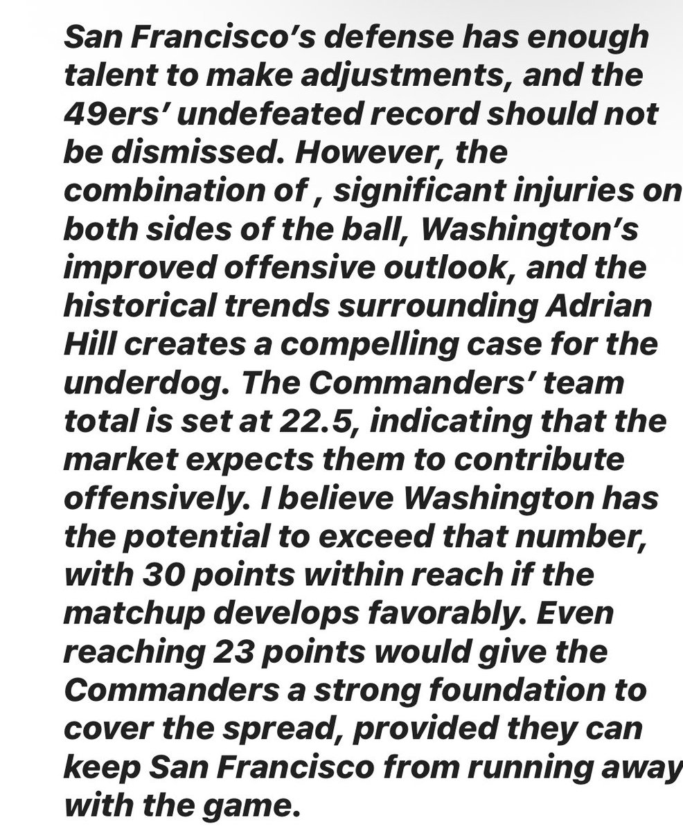eliteempirepick's tweet photo. 💰CASH THE 2 UNIT PLAY 💰

(2u) COMMANDERS +9 ✅

MAKE THAT 4-0 ON NFL 2 UNIT PLAYS TO START THE SEASON! 

17-5 TO START NFL OVERALL https://t.co/UNgaPaNLbJ