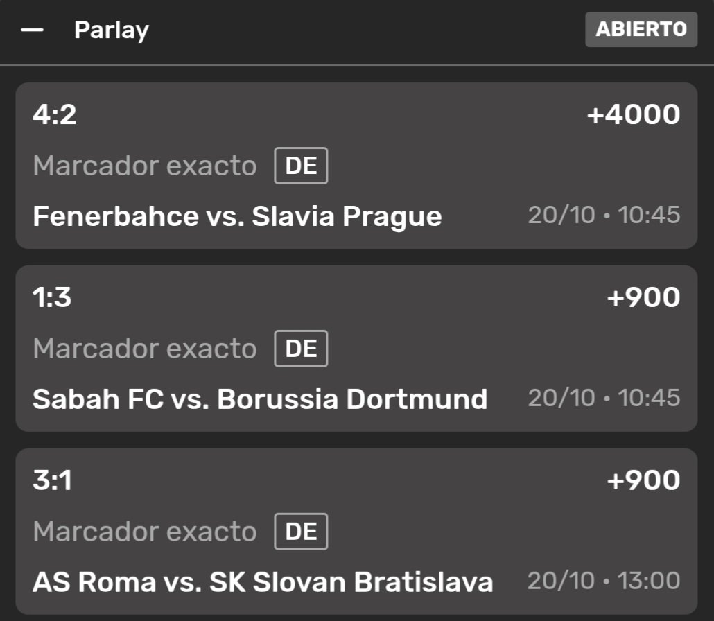 SoyLuisMiGL's tweet photo. 🚨| REGALARÉ $100,000 PESOS

Si Ganamos este Parlay de CHAMPIONS LEAGUE regalaré $100,000 pesos entre los que Den like ❤️

*También me tienen que seguir. https://t.co/A2dIWH8Z0k