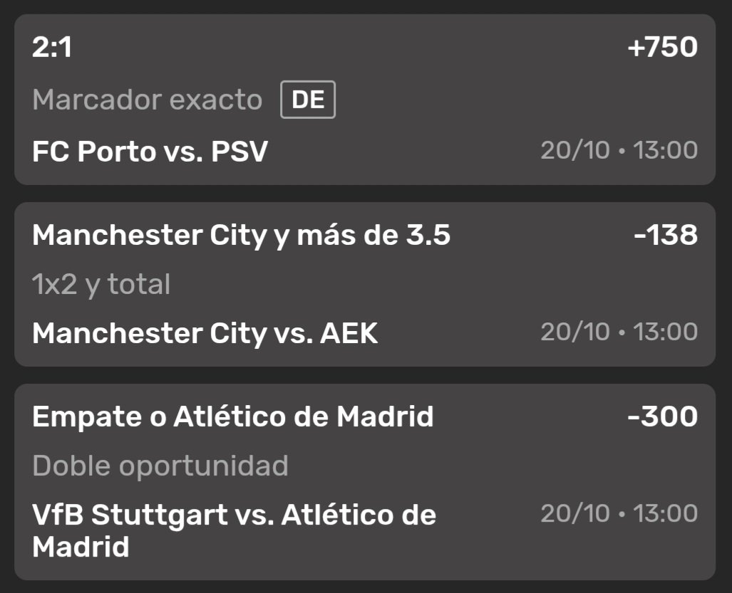 SoyLuisMiGL's tweet photo. 🚨| REGALARÉ $100,000 PESOS

Si Ganamos este Parlay de CHAMPIONS LEAGUE regalaré $100,000 pesos entre los que Den like ❤️

*También me tienen que seguir. https://t.co/A2dIWH8Z0k